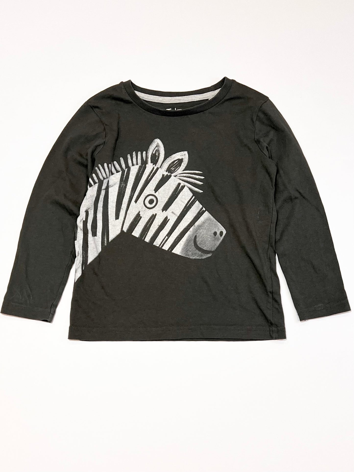 Grey zebra top - Size 3-4