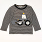 Striped tractor top - Size 3-4