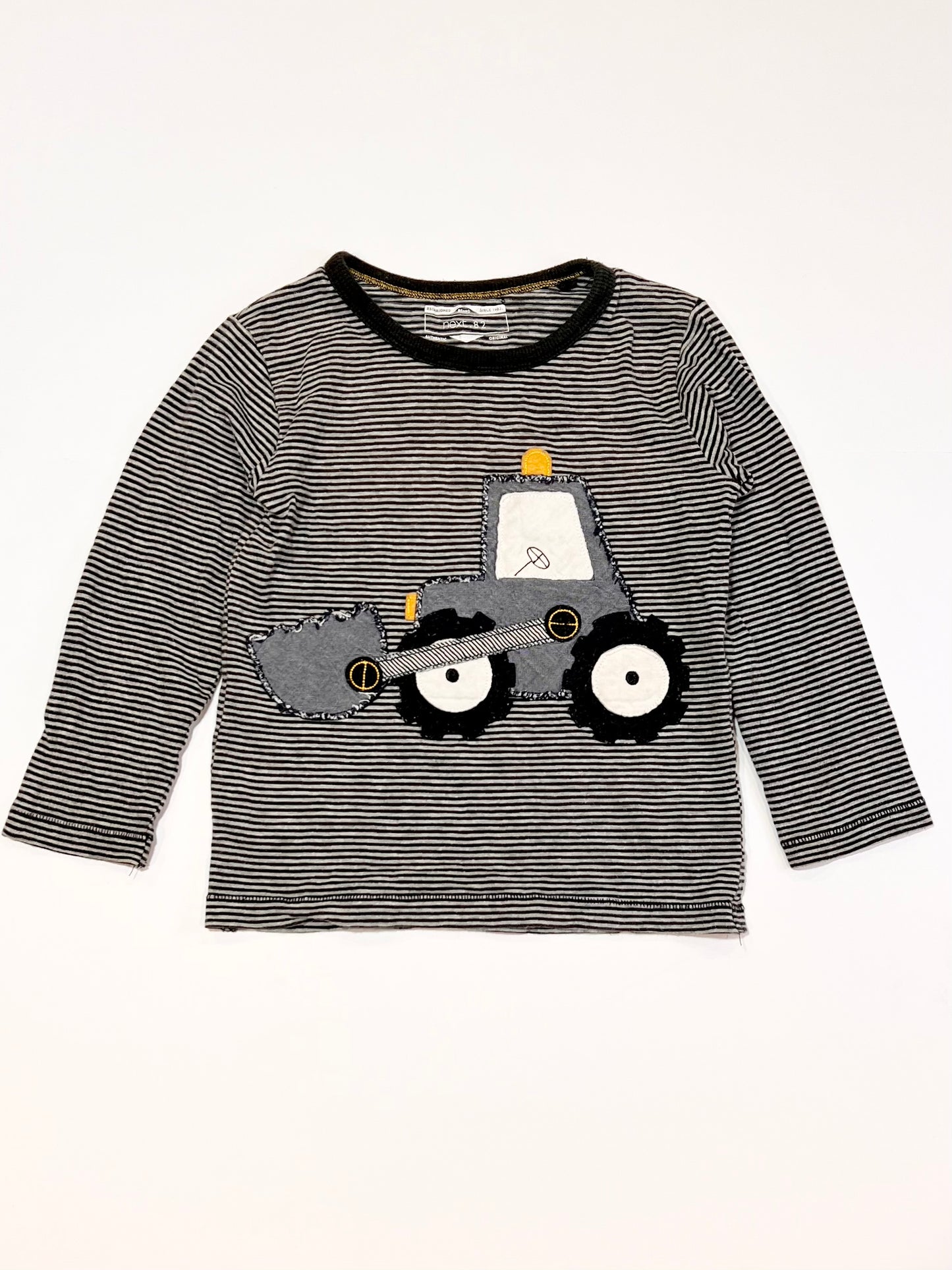 Striped tractor top - Size 3-4