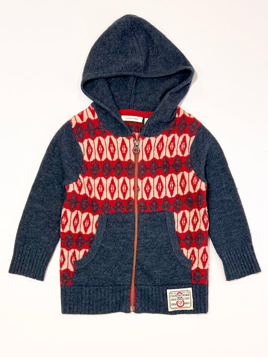 100% wool zip hoodie - Size 3