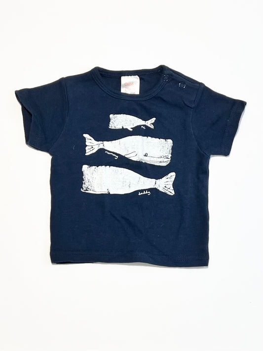 Ribbed whale tee - Size 000