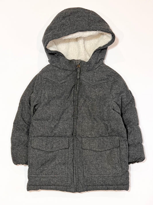 Grey padded winter jacket - Size 3