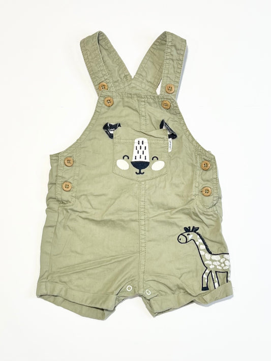 Green animal shortalls - Size 000