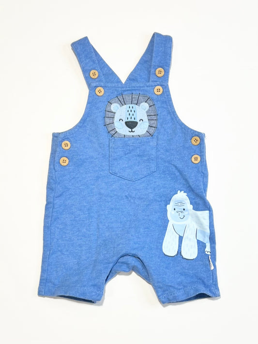 Blue animal shortalls - Size 000