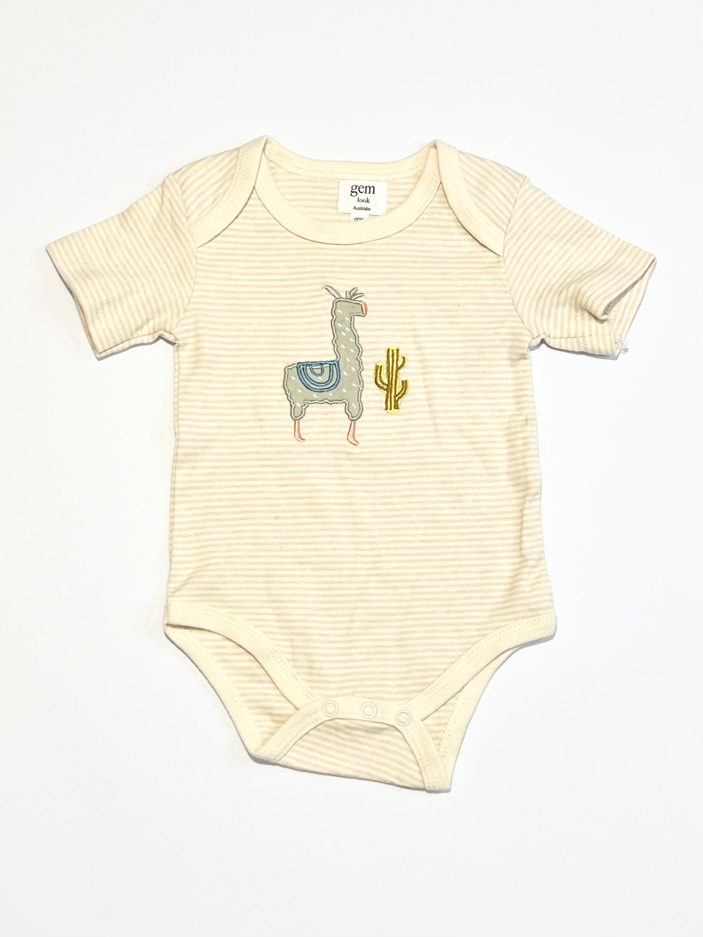 Striped llama bodysuit - Size 000
