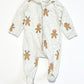 Gingerbread zip onesie - Size 000