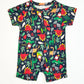 Christmas dino zip romper - Size 000