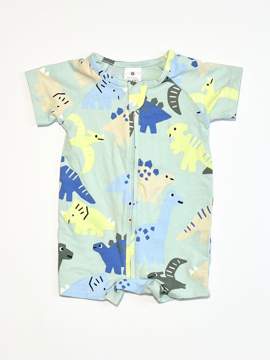 Dinosaurs zip romper - Size 000