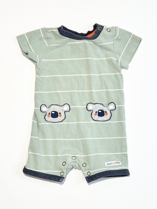 Striped koala romper - Size 000