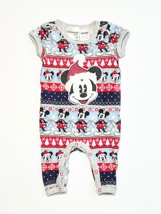 Christmas Mickey romper - Size 000
