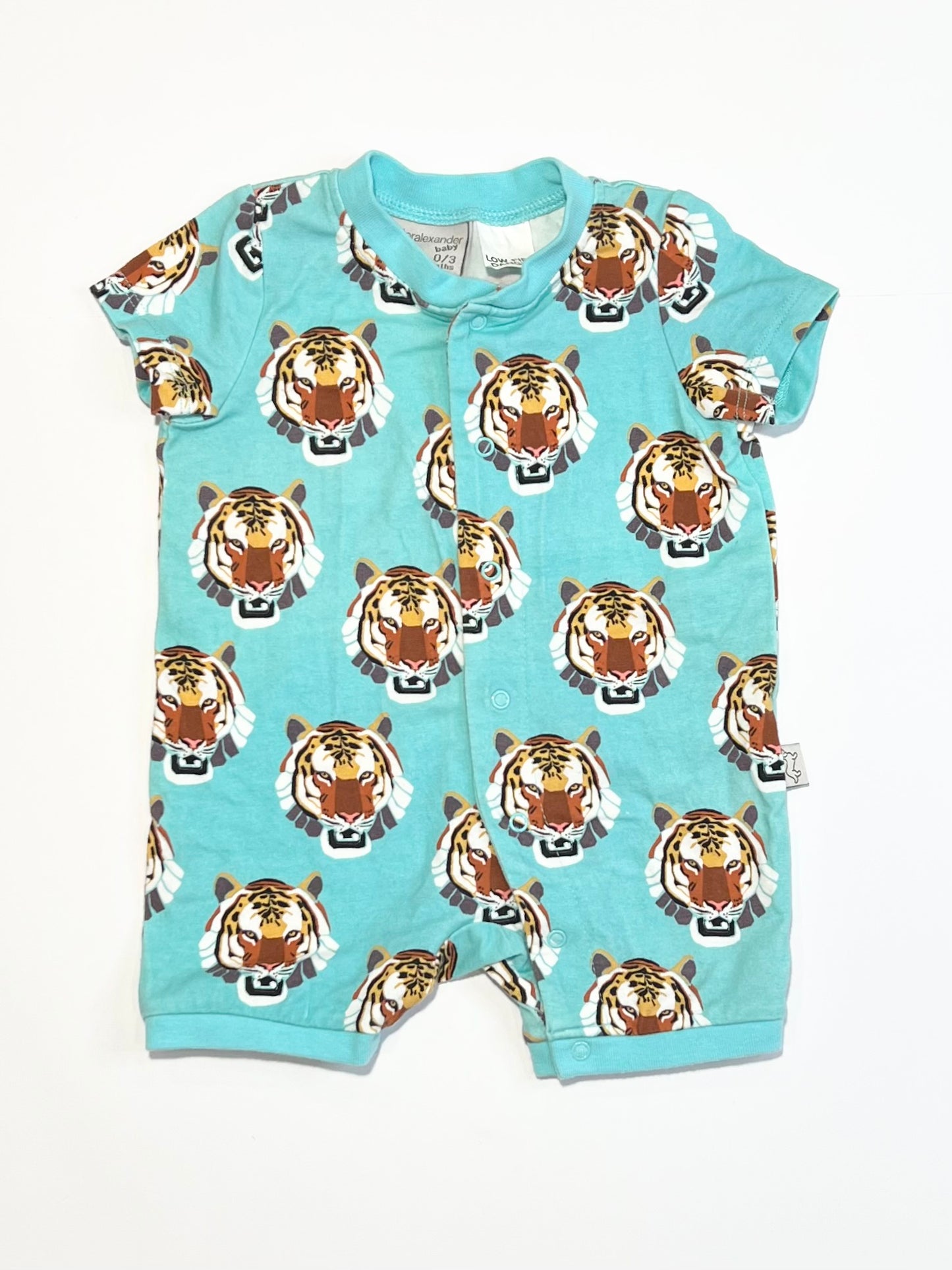 Green tigers romper - Size 000