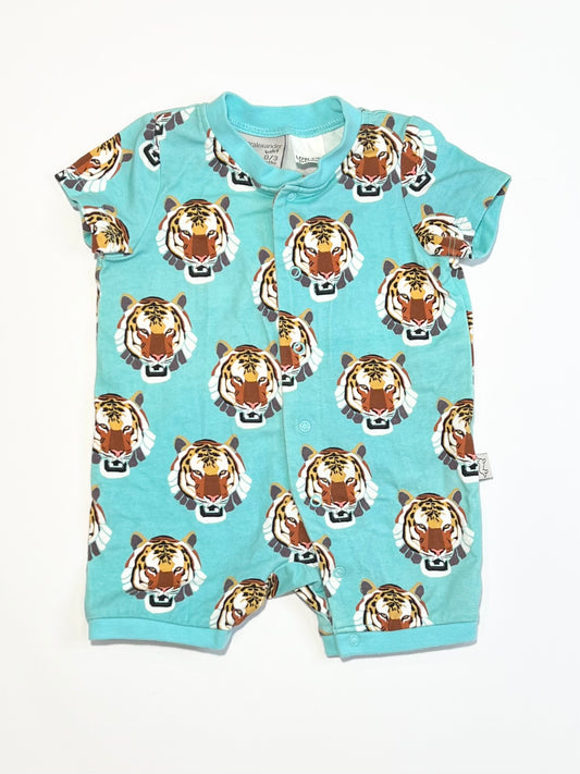 Green tigers romper - Size 000