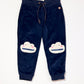 Navy velour trackies - Size 3