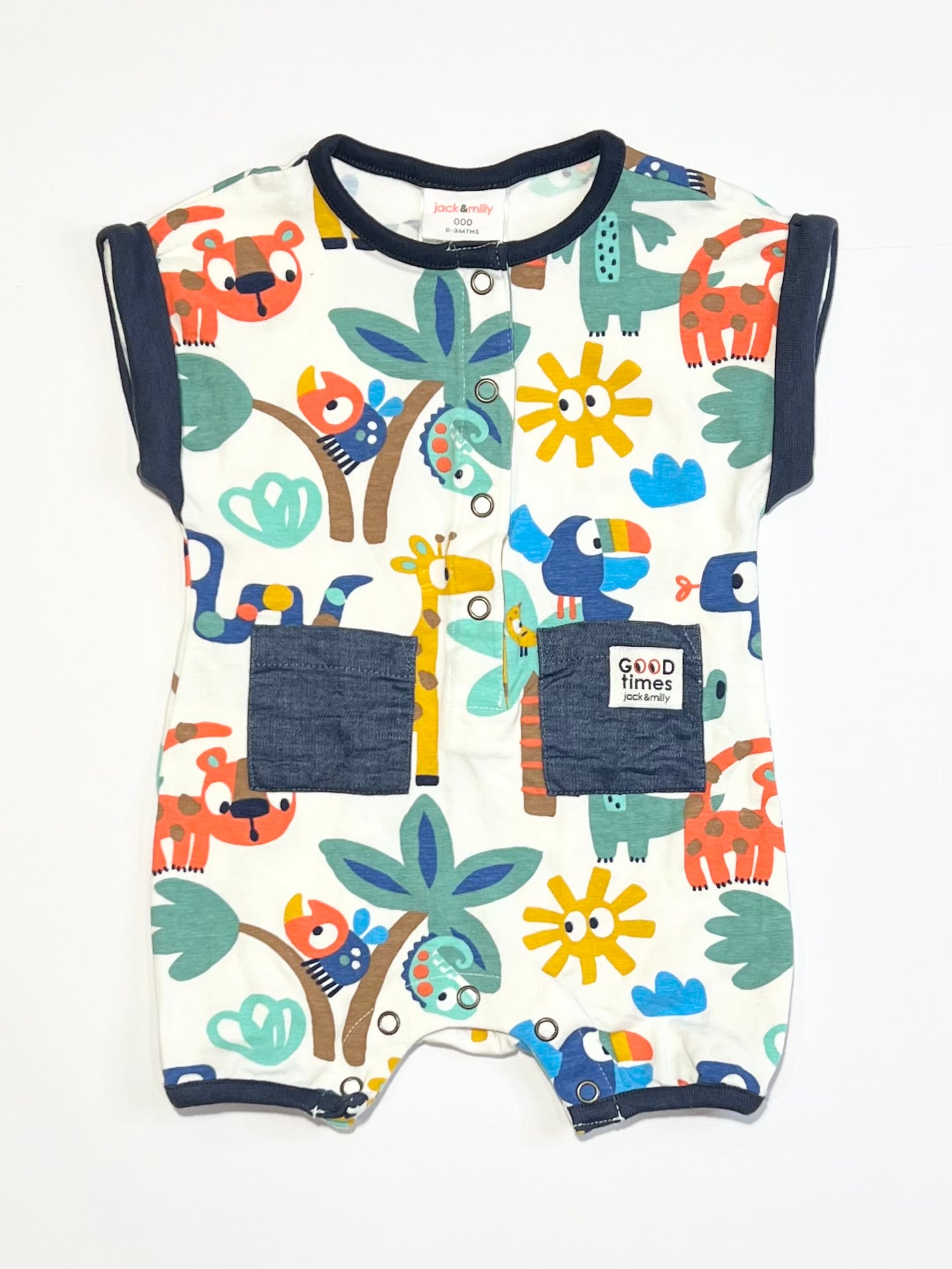 Animals and palms romper - Size 000