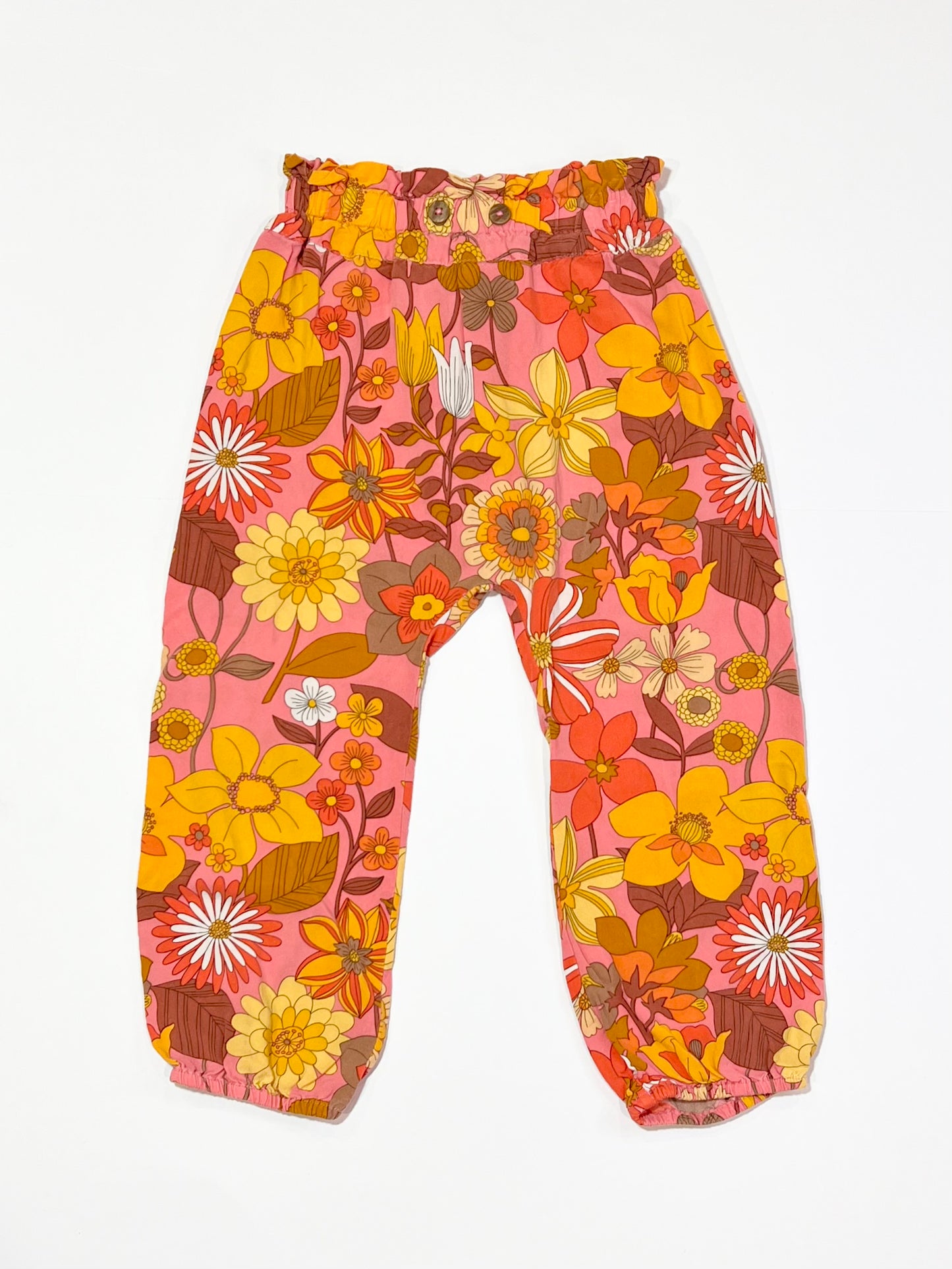 Floral viscose pants - Size 3-4