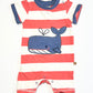 Striped whale romper - Size 000