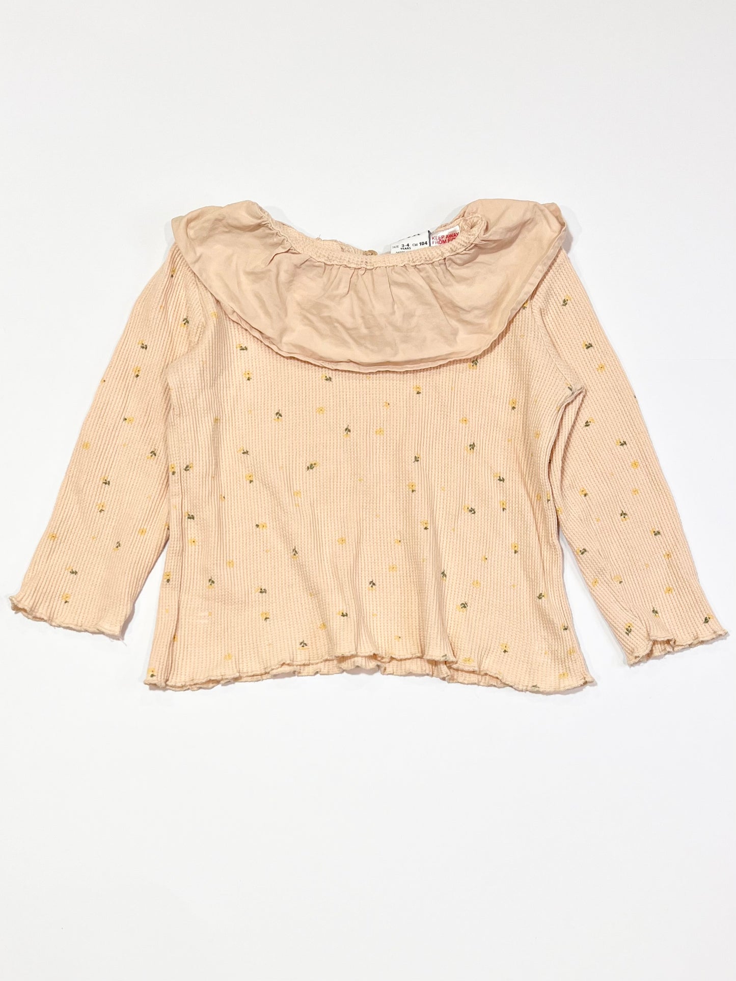 Collared waffle top - Size 3-4