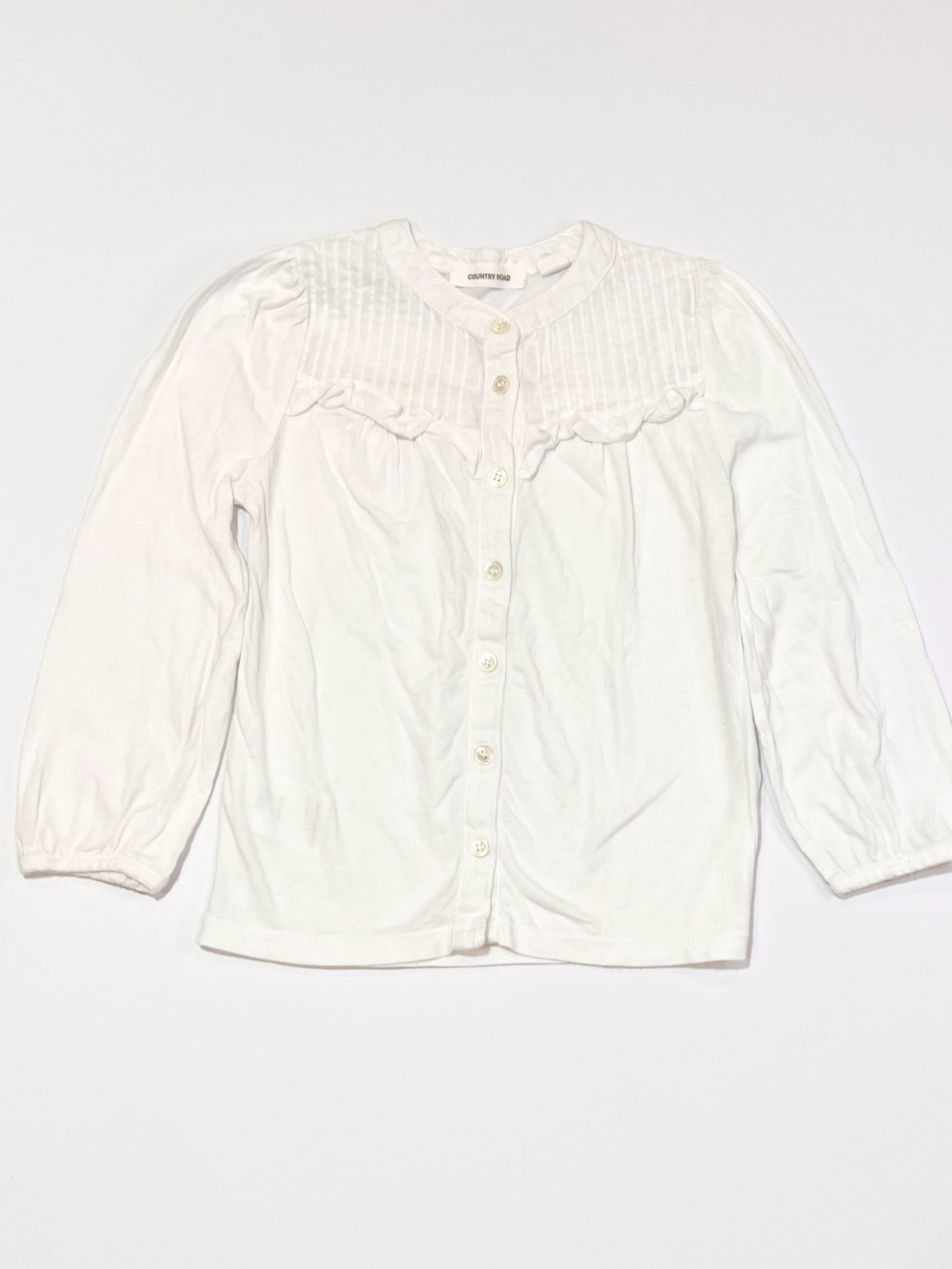 White jersey top - Size 3