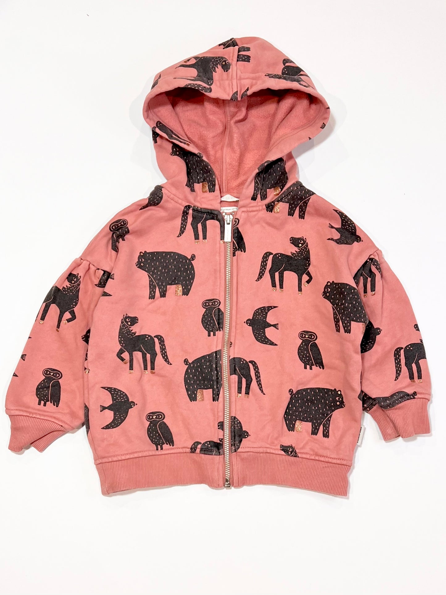Animals zip hoodie - Size 3
