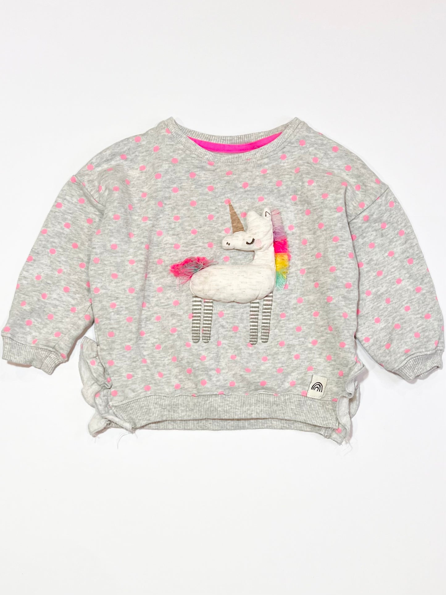 Spotty unicorn sweater - Size 3-4