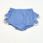 Blue ruffle nappy cover - Size 000