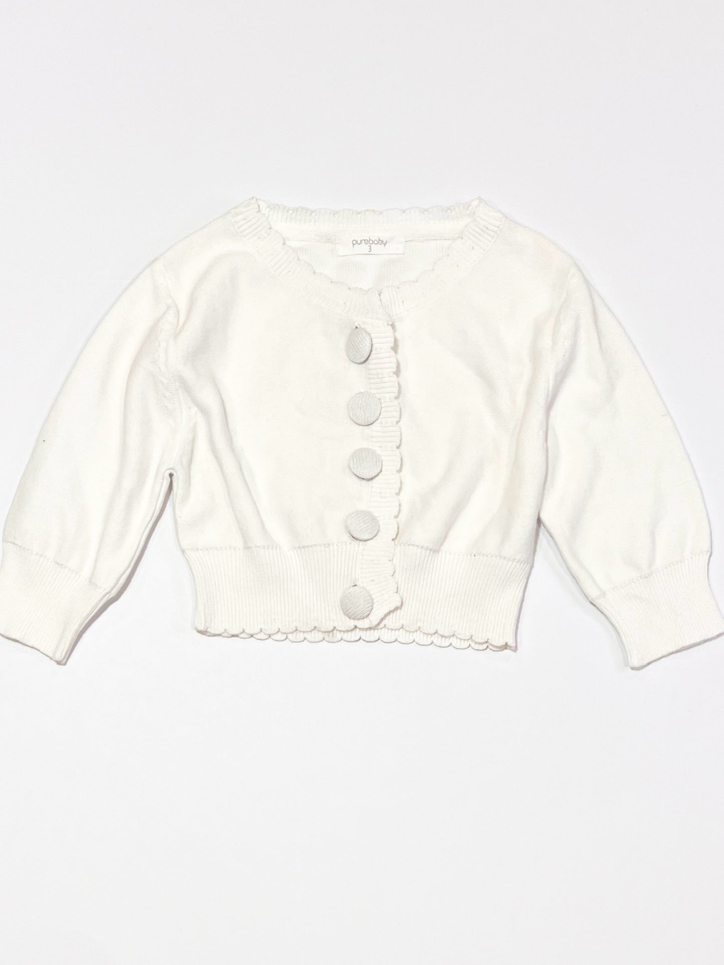 White cropped cardigan - Size 3