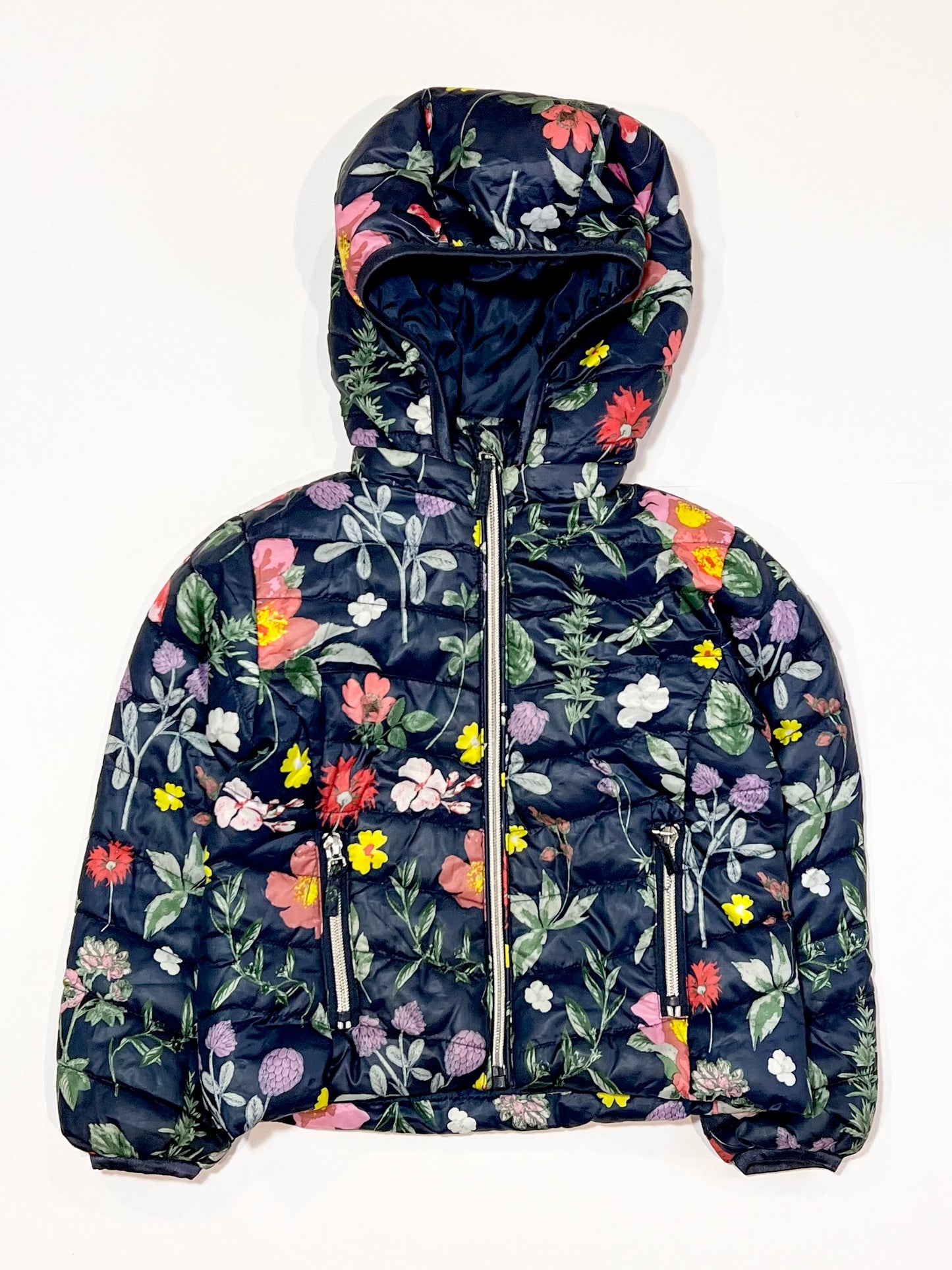 Floral puffer jacket - Size 3-4