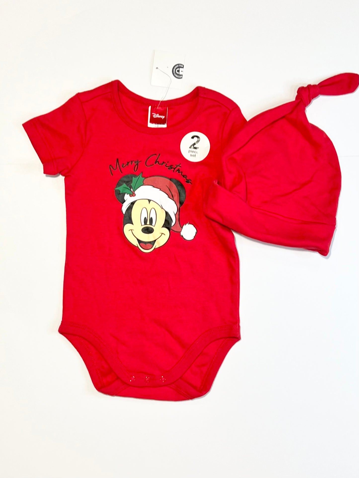 Christmas Mickey bodysuit brand new - Size 1