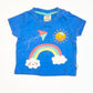 Blue rainbow tee - Size 000