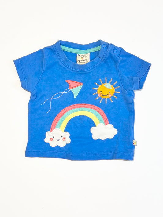 Blue rainbow tee - Size 000