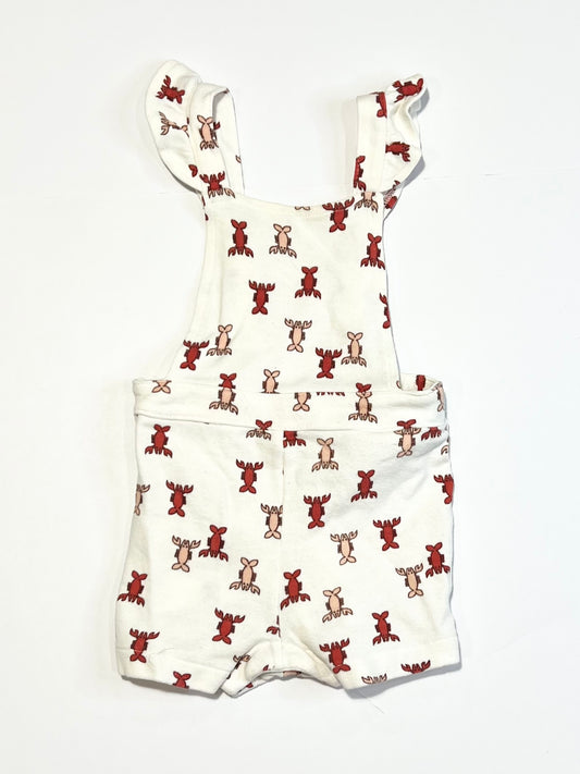 Lobster shortalls - Size 6-9 months