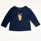 Navy moose top - Size 00