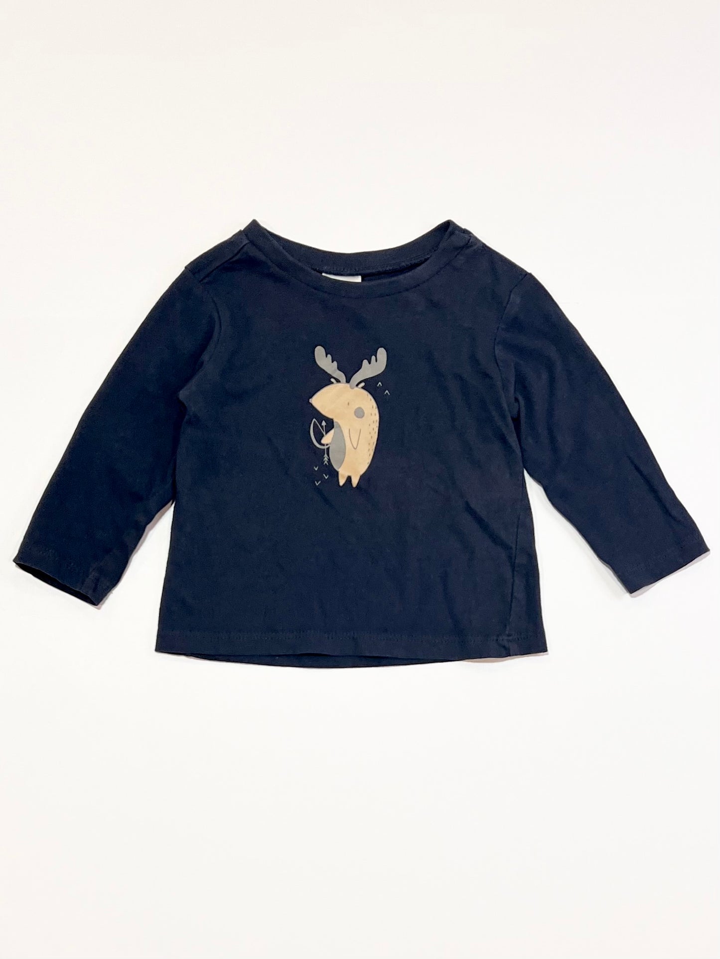 Navy moose top - Size 00