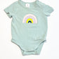 Green rainbow bodysuit - Size 000