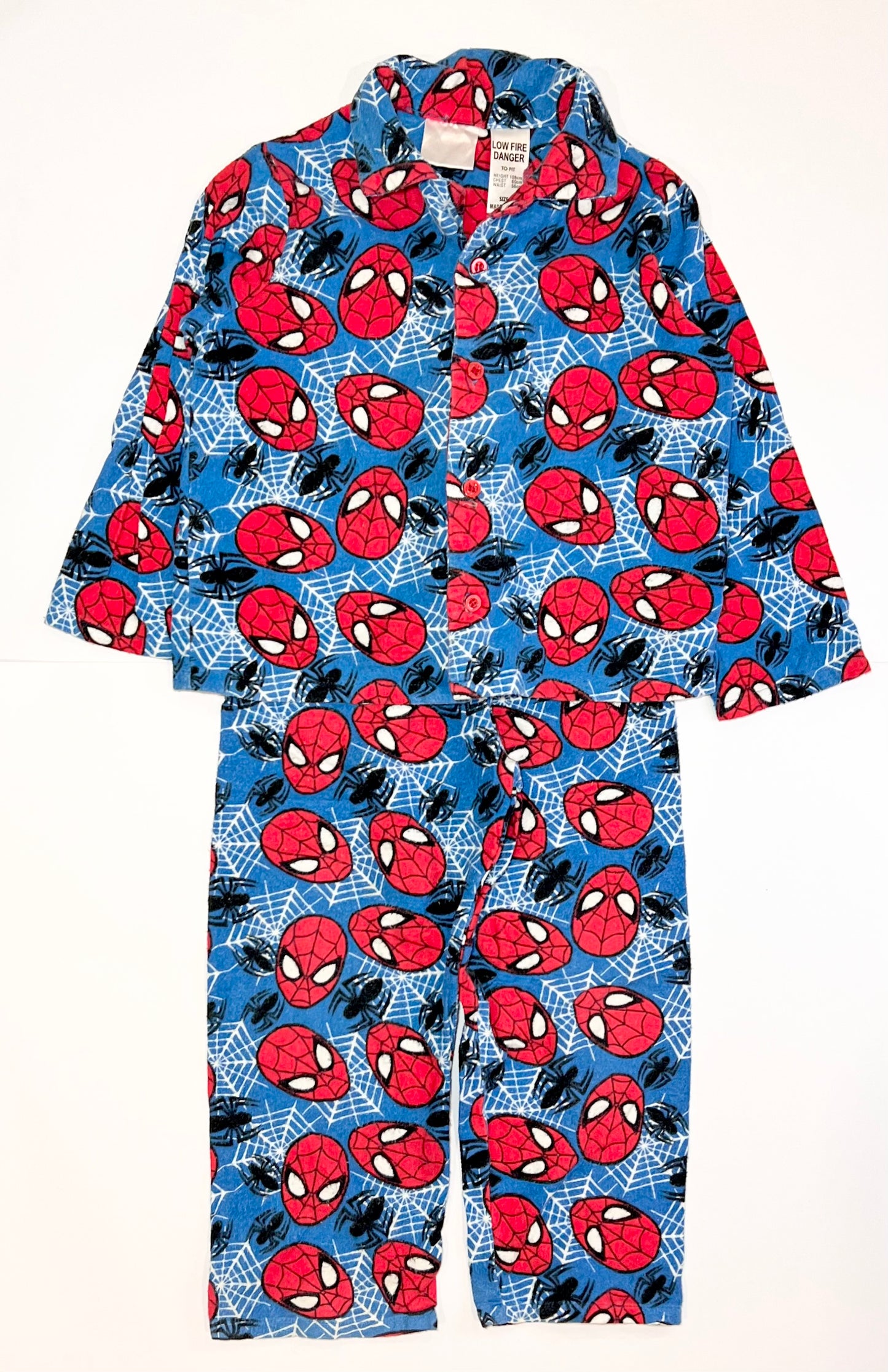 Spiderman flannelette pyjamas - Size 4