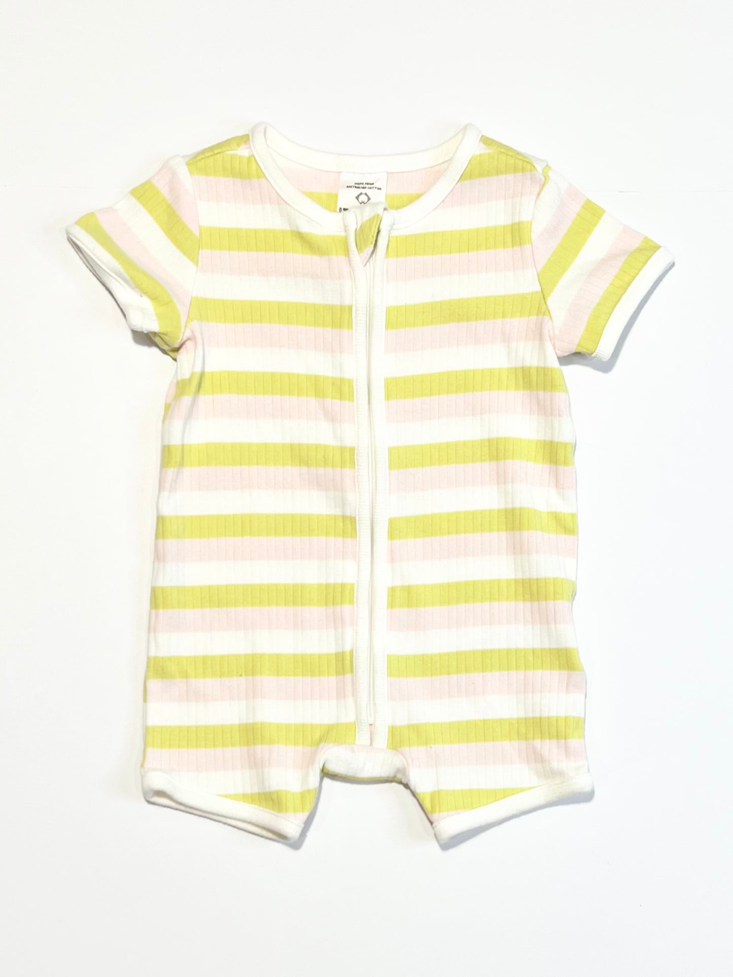 Ribbed zip romper - Size 000