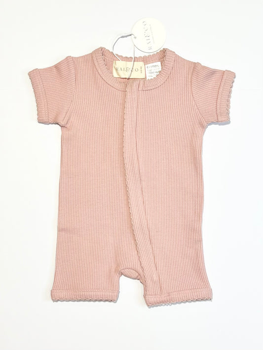 Waffle zip romper brand new - Size 000