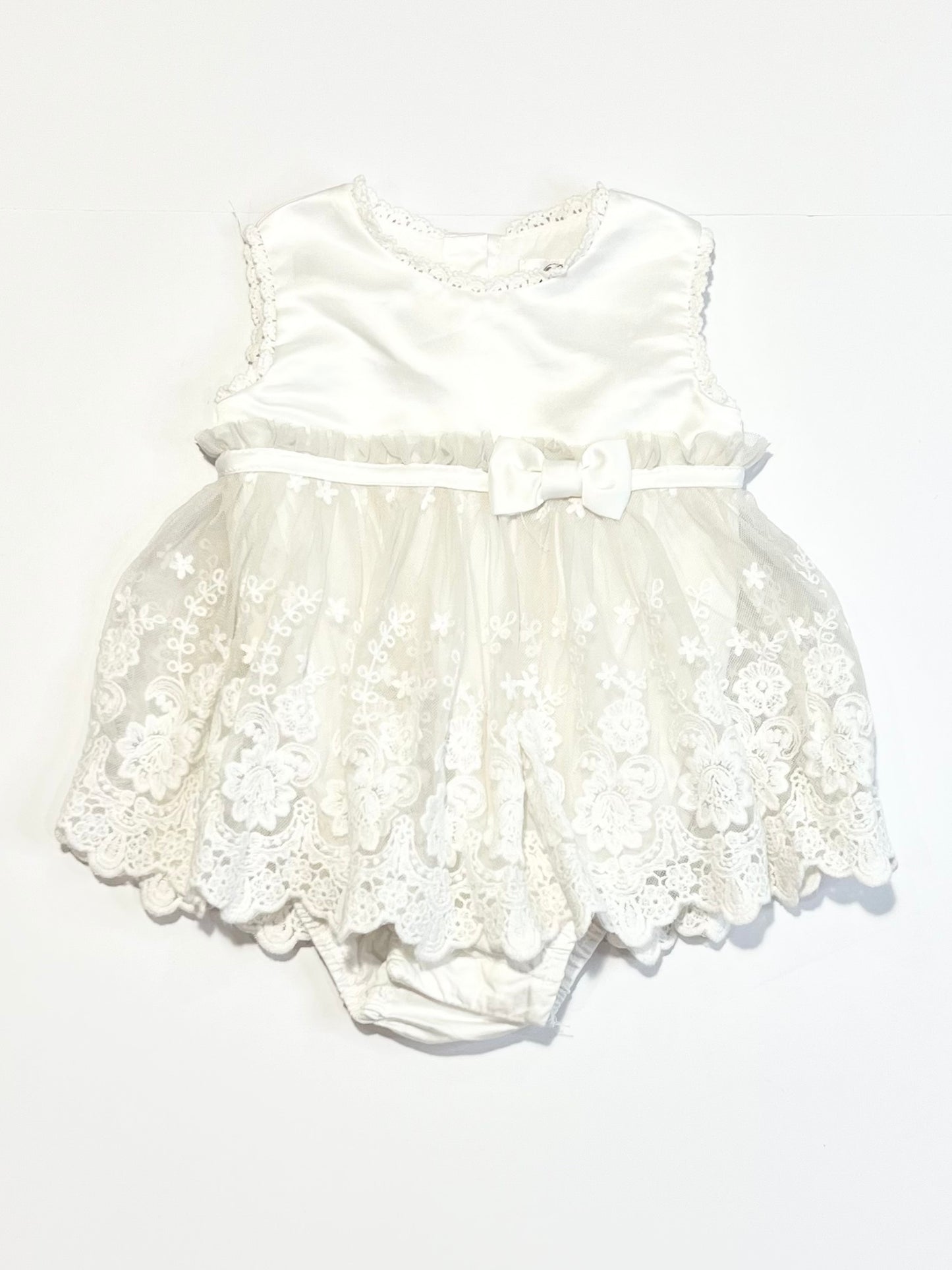 Satin tulle dress romper - Size 000