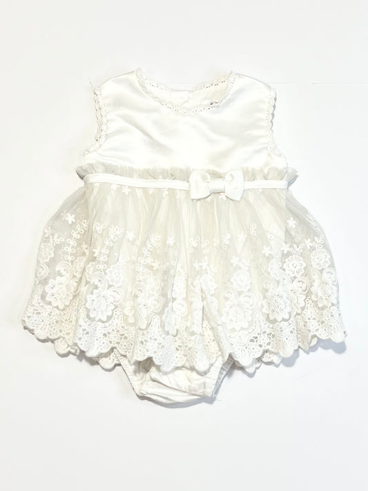 Satin tulle dress romper - Size 000