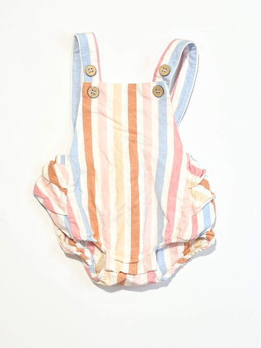 Striped ruffle romper - Size 000