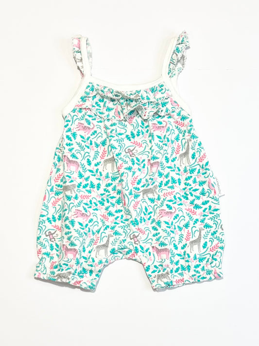 Ribbed animals romper - Size 000
