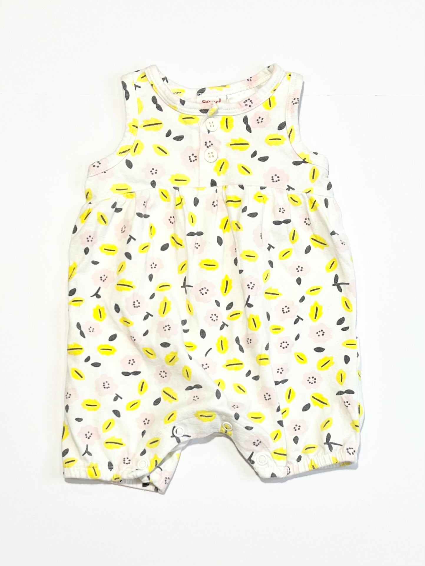 Floral jersey romper - Size 000