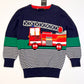Fire truck knit jumper brand new - Size 4-5