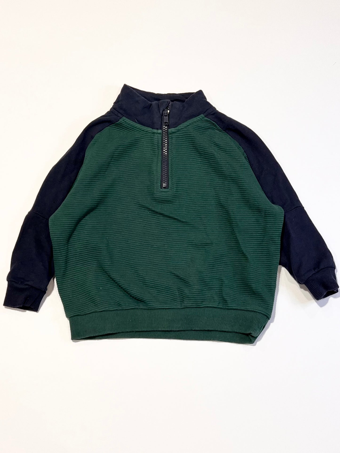 Green ribbed jumper - Size 3