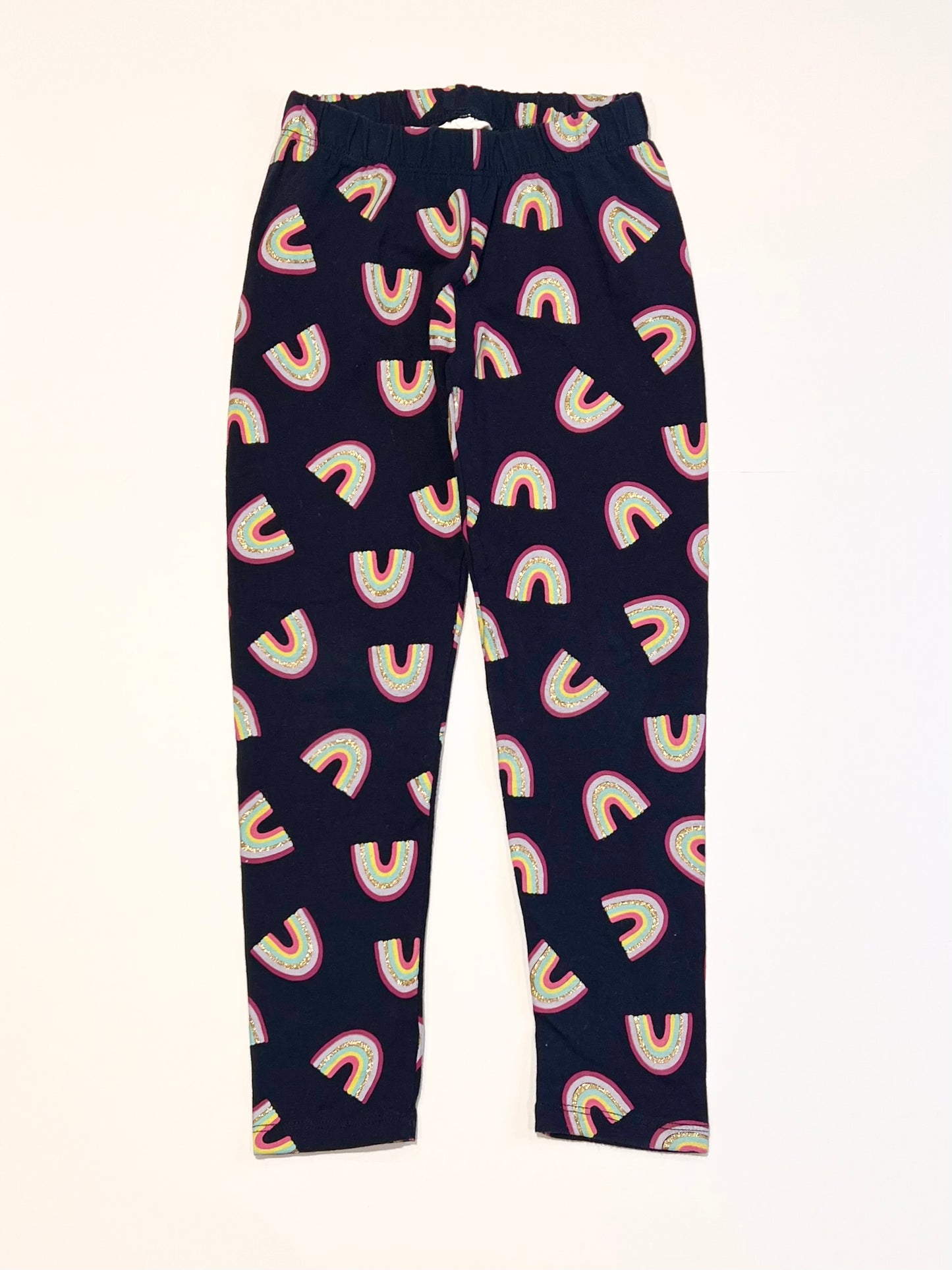 Glitter rainbow leggings - Size 4
