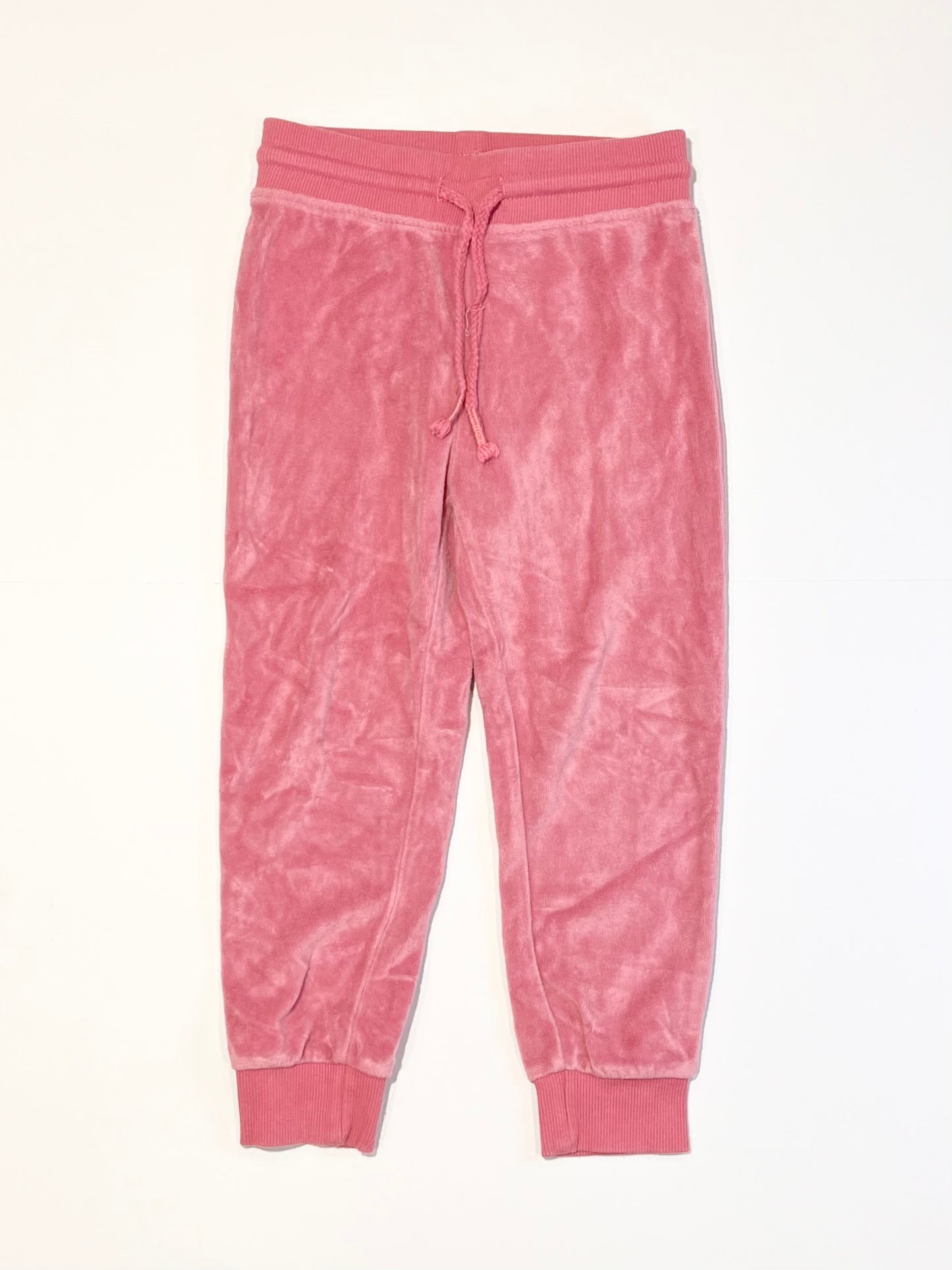 Pink velour trackies - Size 4