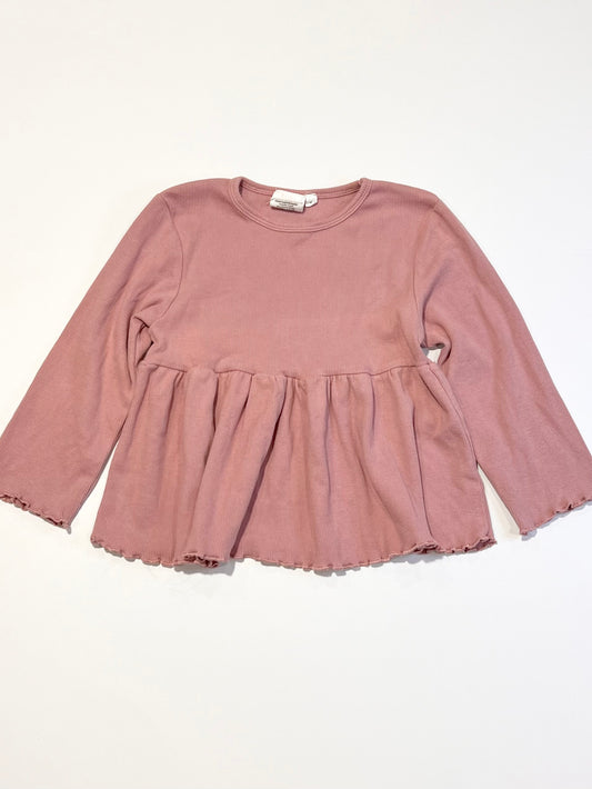 Dusty pink ribbed top - Size 4