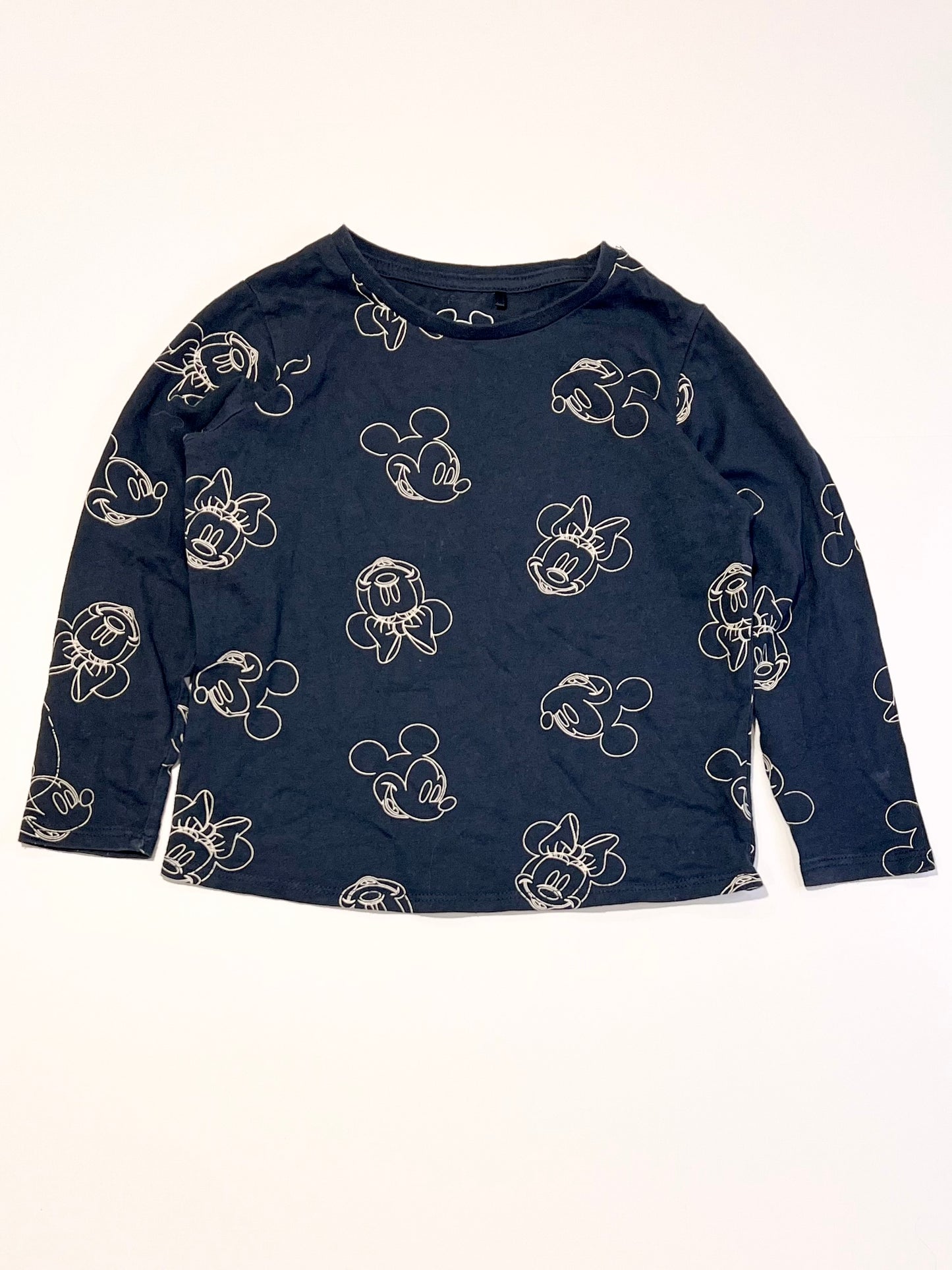 Navy Minnie and Mickey top - Size 4