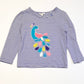 Striped peacock top - Size 4