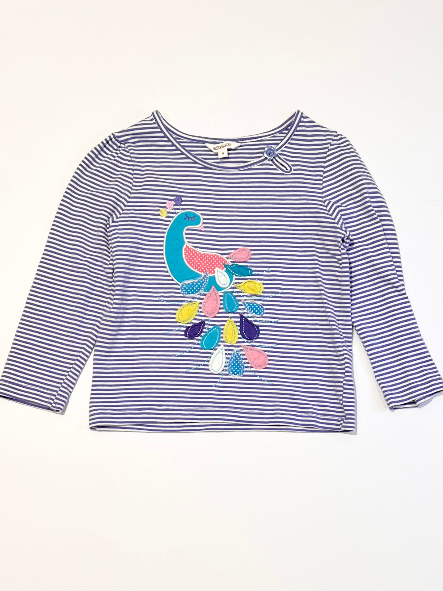 Striped peacock top - Size 4